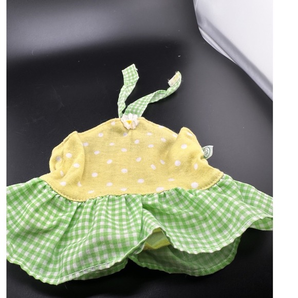 Cabbage Patch Kids Other - Cabbage Patch Kids Vtg Summer Doll Sunsuit Daisy Gingham Green Yellow Preschool